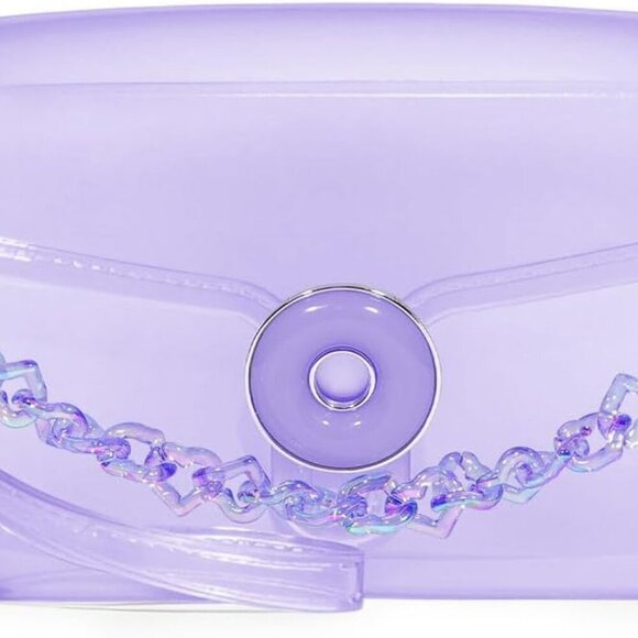 Jelly Tabby Bag - Clear Crossbody Bag for Women with Chain Vintage-Inspired Conv - Picture 1 of 6